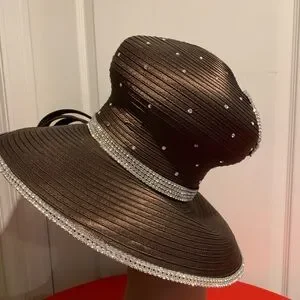 Accessories | Shellieelegant Brown Hat With Rhinestone  display picture 2